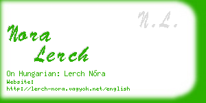 nora lerch business card